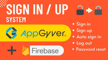 Complete sign in/up system with firebase in APPGYVER | in 30