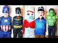 Kids costume runway show superheroes disney marvel  paw patrol dress up fun with caleb kids show