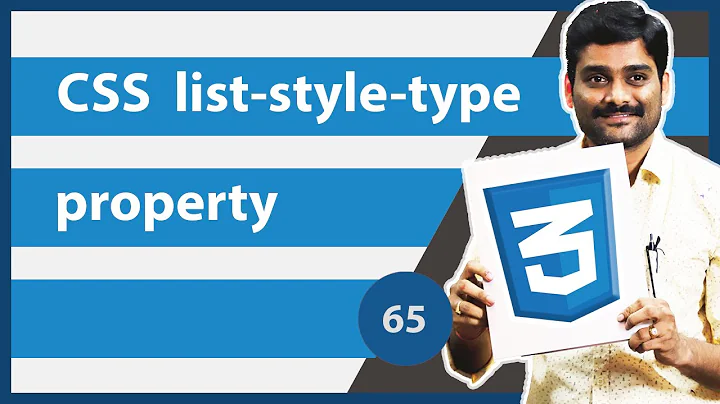 CSS list-style-type Property with HTML ul Tag - CSS Tutorial 65