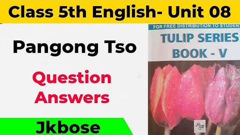 Pangong Tso Class 5th English Question Answers Jkbose l Class 5th English Pangong Tso Questions l