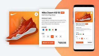 Responsive Animated Product Card Using HTML & CSS & JavaScript (2020) | CodeBox