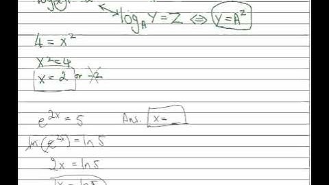 WACE Maths Methods Year 12 Sample Exam 2a. Solving logarithmic equations