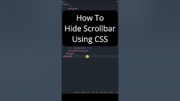 How to hide scrollbar using CSS #howto #css #webdevelopment #coding #css3 #html