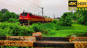 Intercity Specail Passing Busy Railgate [4K] VIDEO