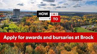 How to apply for student awards and bursaries at Brock University