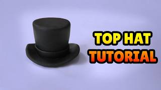 🔴 DIY How to Make TOP HAT - Polymer Clay, plastilina and Fondant Tutorial