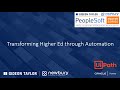 PeopleSoft Master Series: Transforming Higher Education Through Automation