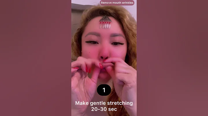 #shorts HOW TO SMOOTH UPPER LIP WRINKLES ? SMOKER LINES  FACE MASSAGE #shorts