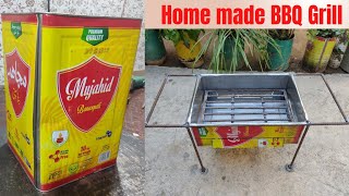 How to make a Barbeque with OIL CAN || BBQ at Home | DIY BBQ Grill
