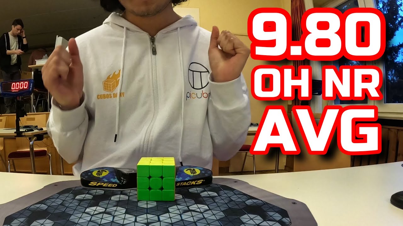 [NR] 9.80 Rubik's Cube One-Handed Average (WR39)