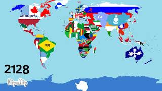 Future of the world flag map 2100-2063