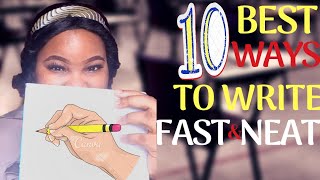HOW TO WRITE FAST AND NEAT IN EXAMS