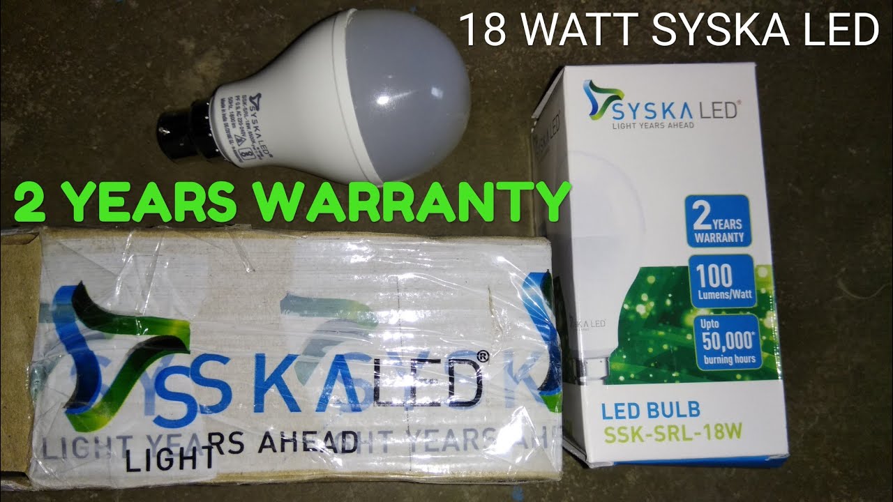 SYSKA LED 18 WATT B22 LED BULB UNBOXING & REWIEW PAYTM MALL ONLINE PURCHASE