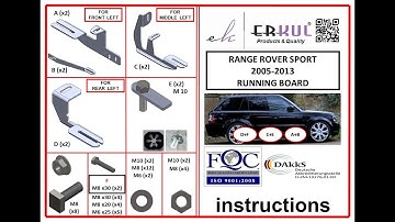 range rover sport 2005-2013 running boards installation / yan basamak montajı