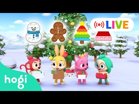 Live 🔴｜🎄 Learn Colors With Christmas Pop It And More ❄️ ⛄️｜kids Songs & Nursery Rhymes｜hogi Pinkfong