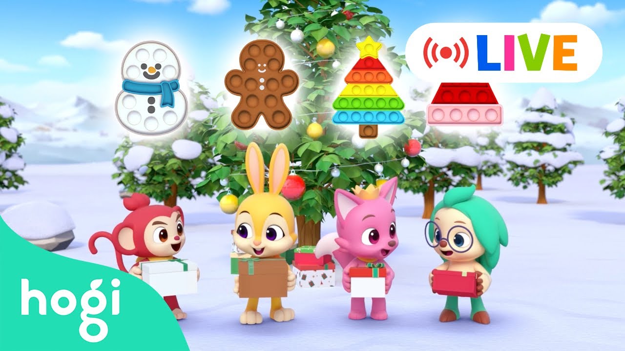 "🎄 Hogi Pinkfong LIVE Christmas Stream! ❄️🎅🏻 Kids Songs & Nursery Rhymes｜Hogi Christmas"