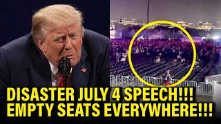 Trump GLITCHES OUT in JULY 4 SPEECH to TINY CROWD!!