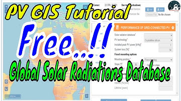 PV GIS Tutorial | Photovoltaic Geographical Information System