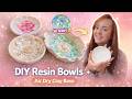 How I Made These Mermaid-Inspired Trinket Bowls 🌊✨ | Clay + Resin DIY