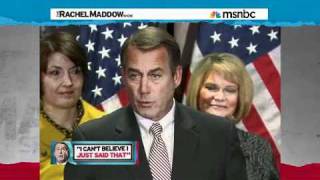 Rachel Maddow  Boehner, inept like a fox.  Boehner shutting down congress and government