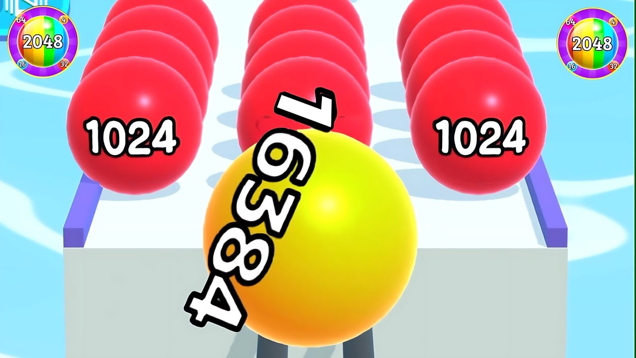 💔 BALL RUN Infinity 2048 🆚 rescue push 2048 (2048 Cubes) Gameplay part 10