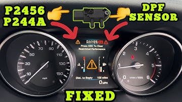 Land Rover Restricted Performance Warning LOSS OF POWER P2456 P244A DPF Pressure Sensor FIXED!