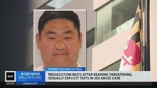 Threatening texts read to jury in sex abuse trial of ex-Gilman School teacher