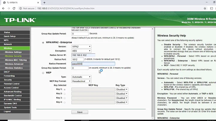 ✓ Configure TPLink WPA Enterprise with FreeRadius Server to authenticate Home WiFi Users