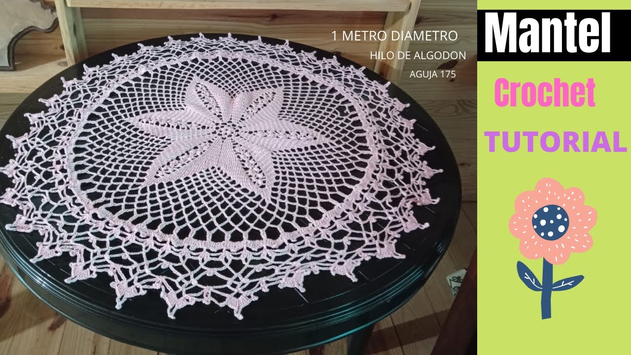 Hermoso mantel con hojas en serie en crochet😍 🥰 😘