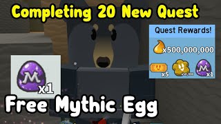 Got Free Mythic Egg! Completing New Black Bear Mythic Quests - Bee Swarm Simulator screenshot 4