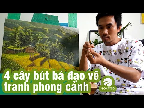 Video 4 cây bút bá đạo vẽ tranh phong cảnh ❤️ Vẽ tranh phong... - youtube