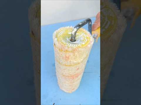 Great DIY idea! How to Make a Thread Spool Holder from an Old Roller Brush #diy #craft #ideas