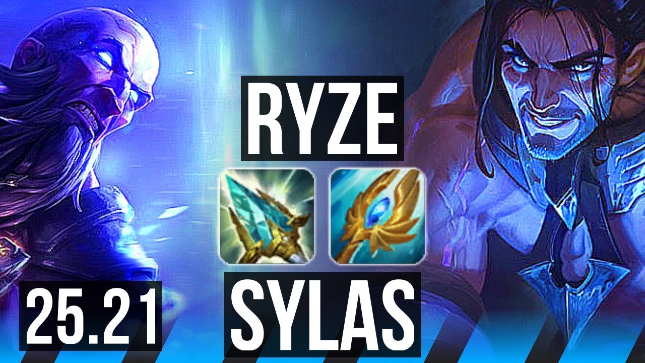 RYZE vs SYLAS (MID) | 11/1/6, Rank 8 Ryze, Godlike | NA Challenger | 25.21