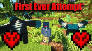 my FIRST hardcore attempt in MINECRAFT... *BONUS FOOTAGE*
