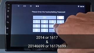 Factory settings Password of T5 Android car stereo