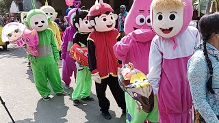 Karnival My Friends Wearing Cosplay Masha, Patrick, Boboiboy Etc - Wheels On The Bus More Nursery