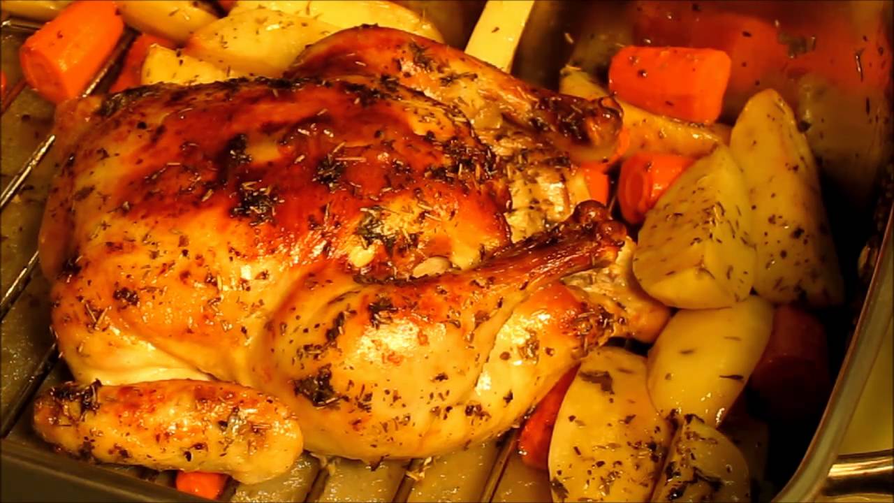 Herb Roasted Chicken with Gravy and Vegetables YouTube