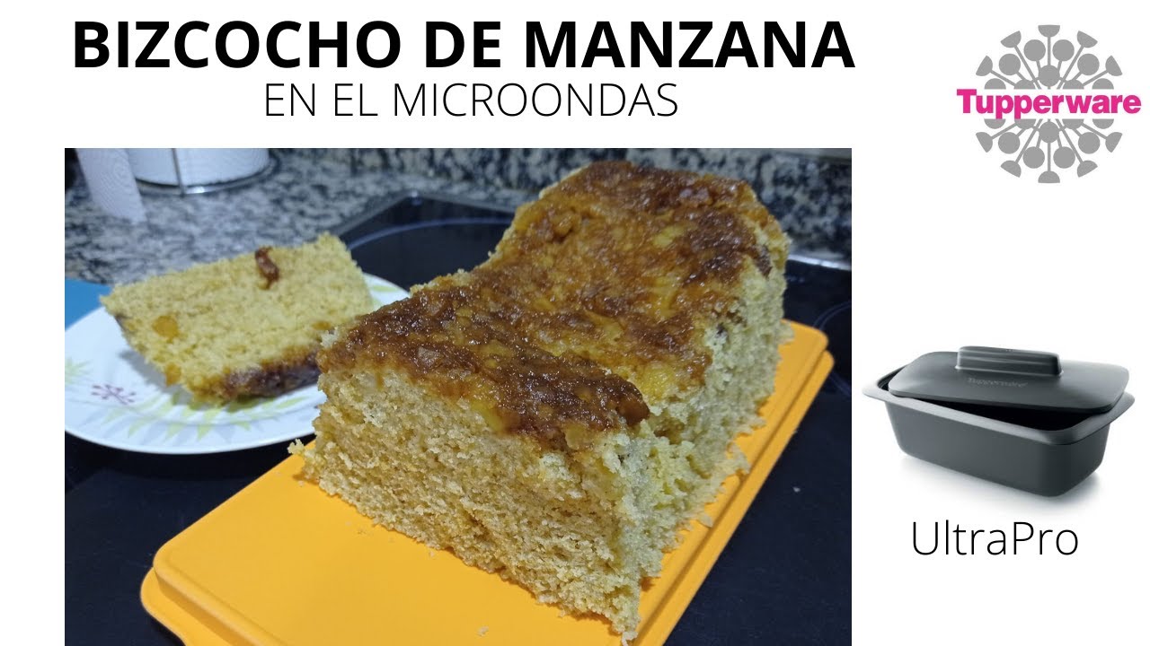 Bizcocho de manzana en el microondas
