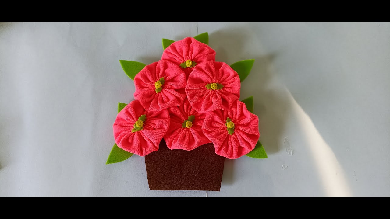 vasinho com fuxicos ímã de geladeira com molde😍