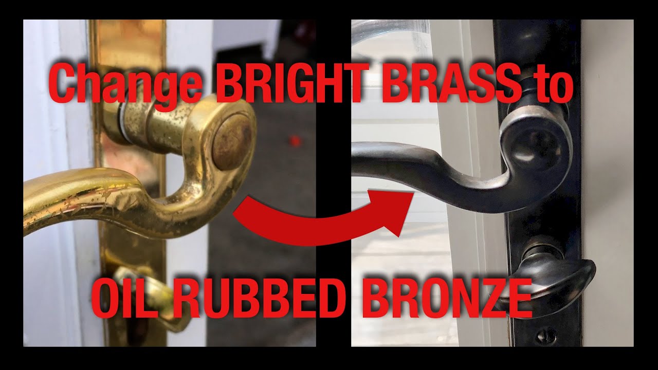 How to Refinish Brass Fixtures to Distressed Oil Rubbed Bronze with Spray  Paint 