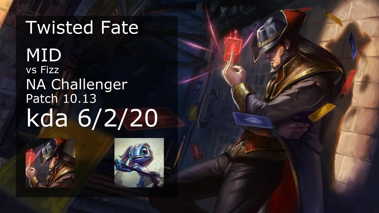 Twisted Fate vs Fizz Mid - NA Challenger 6/2/20 Patch 10.13 Gameplay