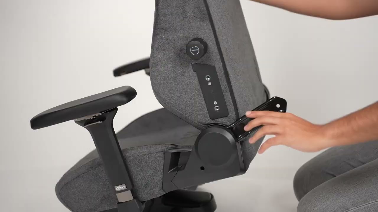 Scaun de Birou Reglabil Anka Office Grey Fabric cu Suport Picioare - Montaj