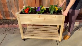 The Best Raised Garden Bed With A Shelf And Wheels #garden