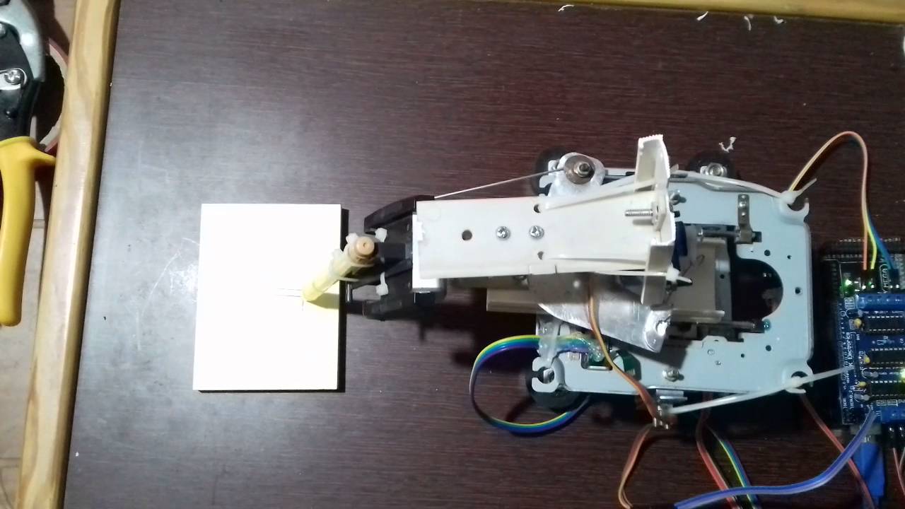 Mini cnc plotter with arduino mega (#plotimus) - YouTube