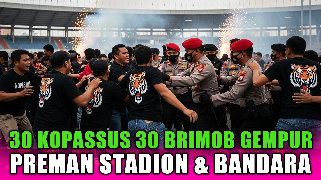 MAMPUS❗PREMAN YANG KUASAI LAHAN BANDARA SOETA DAN STADION GBK DISIKAT HABIS OLEH BRIMOB DAN KOPASSUS