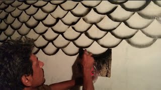 3d roof painting on wall / beautifull wall design
