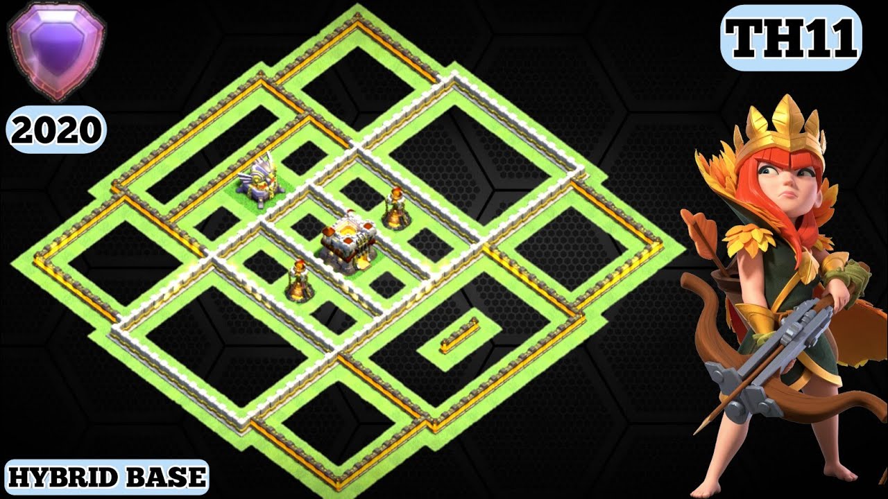 NEW BEST TH11 TROPHY BASE 2020 WITH COPY LINK AND REPLAYS||TOWN HALL 11 HYBRID BASE||CLASH OF CLANS