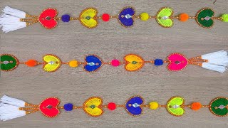 DIY EASY BANGLES TORAN|WALL HANGING CRAFT IDEA|WOOLEN TORAN & WOOL HANGING GATE TORAN