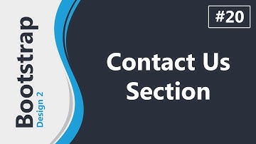 Twitter Bootstrap 3 Design 2 In Arabic #20 - Creating Contact Us Section