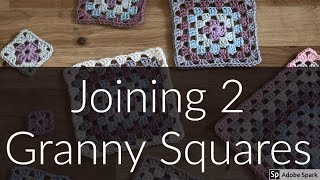 How to join 2 granny squares (UK crochet terms)